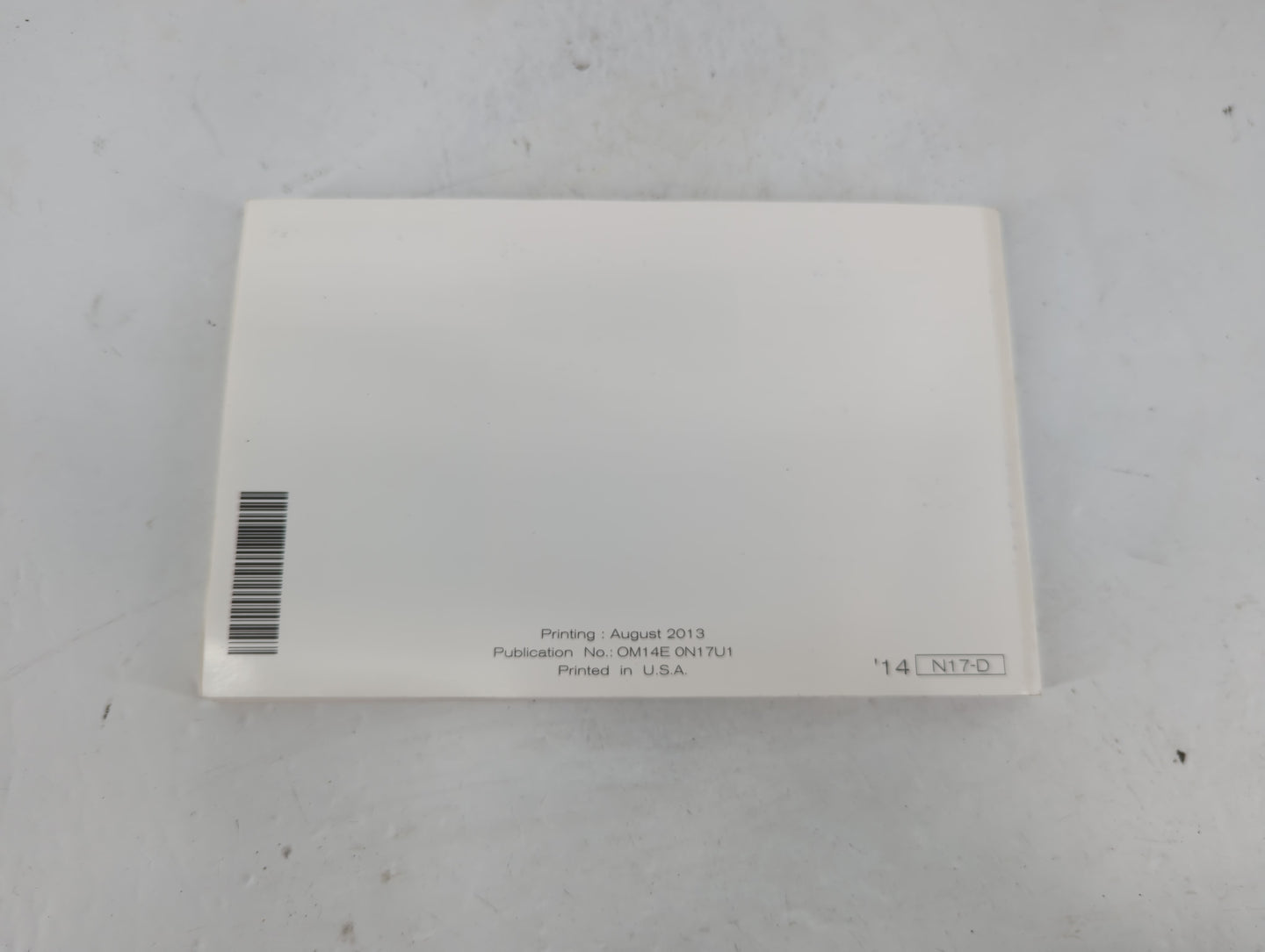 2014 Nissan Versa Owners Manual Book Guide P/N:OM14E ON17U1 OEM Used Auto Parts - Oemusedautoparts1.com