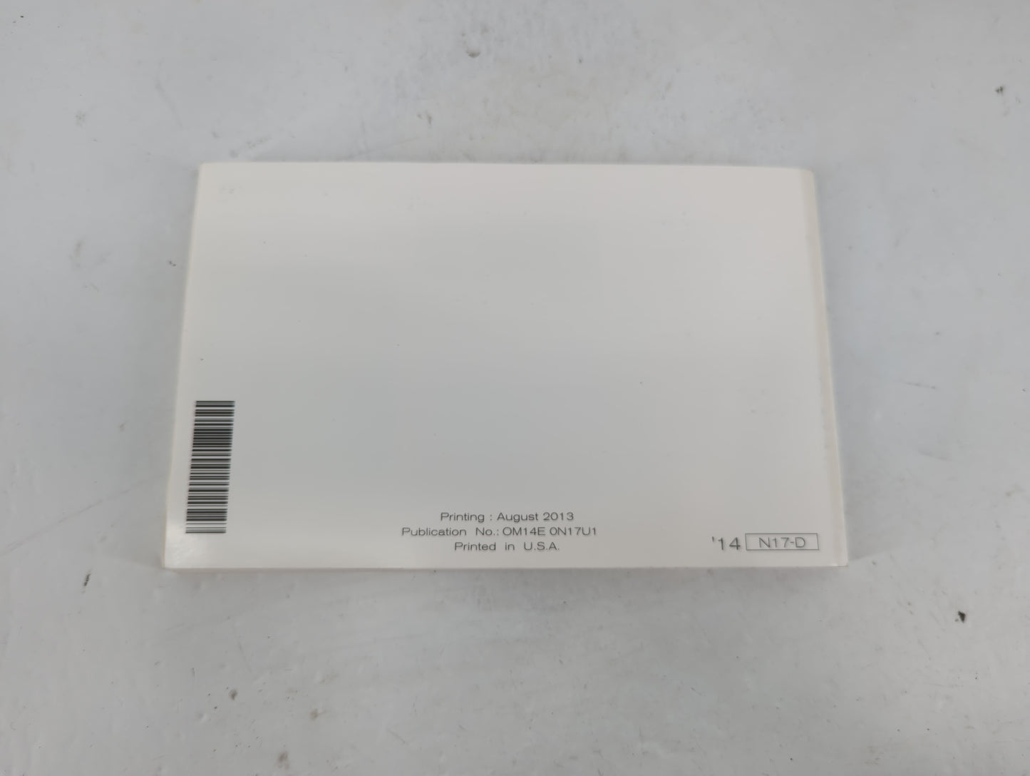 2014 Nissan Versa Owners Manual Book Guide P/N:OM14E ON17U1 OEM Used Auto Parts - Oemusedautoparts1.com