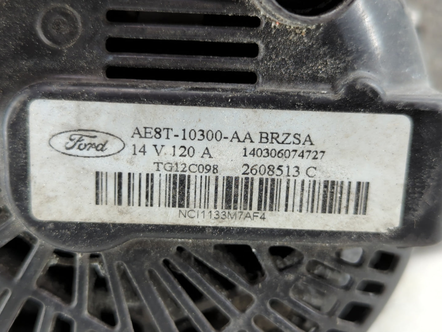 2014 Oldsmobile Fiesta Alternator Replacement Generator Charging Assembly Engine OEM P/N:AE8T-10300-AA Fits OEM Used Auto Pa