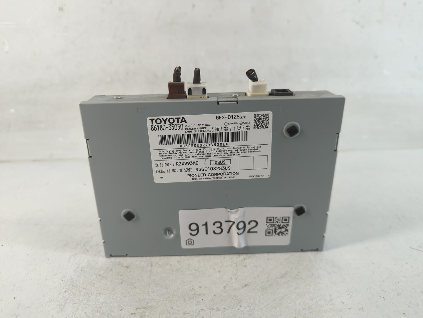 2014 Plymouth Satellite Radio AM FM Cd Player Receiver Replacement P/N:86180-35050 Fits OEM Used Auto Parts - Oemusedautopar