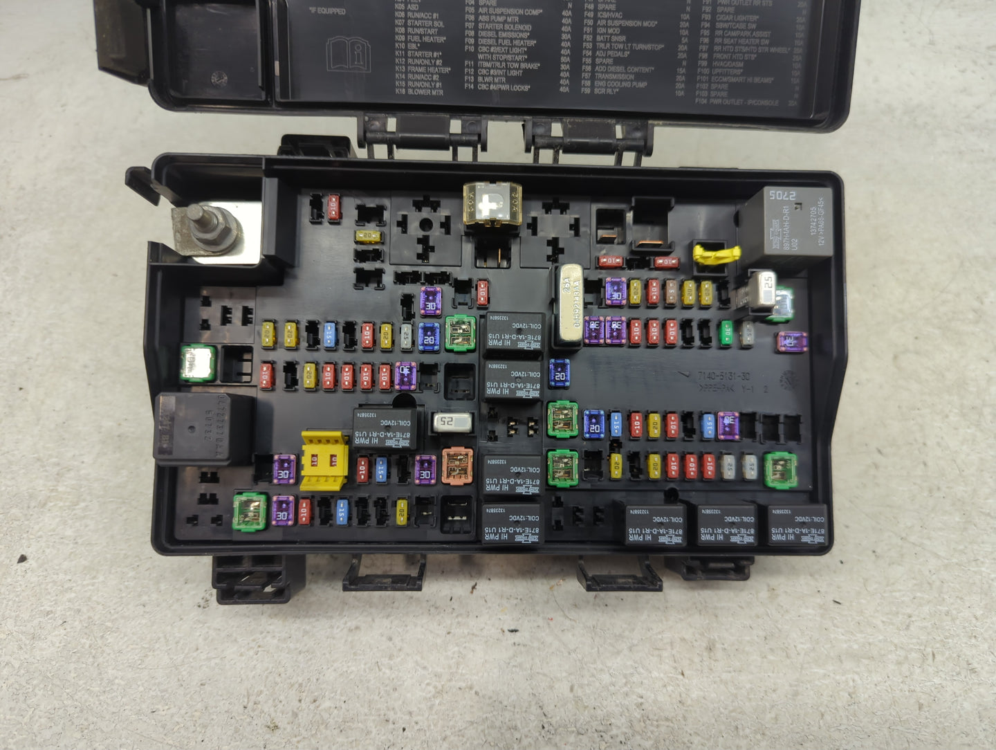 2014 Ram 1500 Fusebox Fuse Box Panel Relay Module P/N:7140-1980-30 Fits OEM Used Auto Parts - Oemusedautoparts1.com