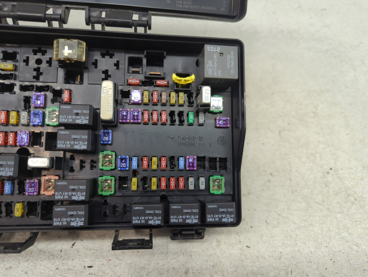 2014 Ram 1500 Fusebox Fuse Box Panel Relay Module P/N:7140-1980-30 Fits OEM Used Auto Parts - Oemusedautoparts1.com