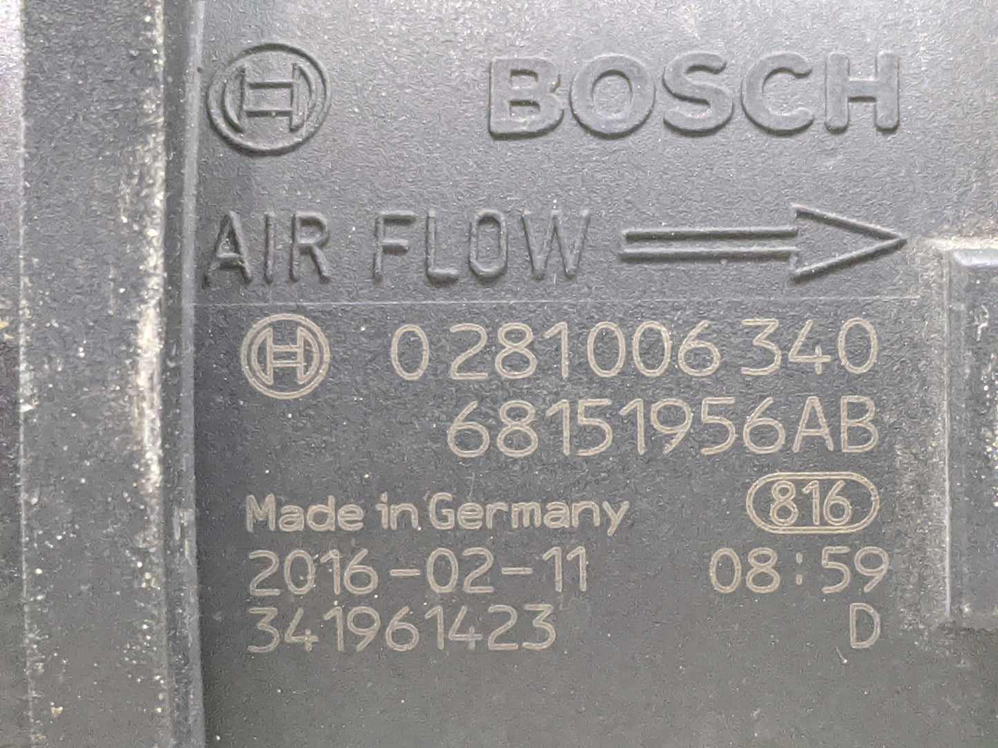 2014-2018 Ram 1500 Mass Air Flow Meter Maf 1484748 - Oemusedautoparts1.com