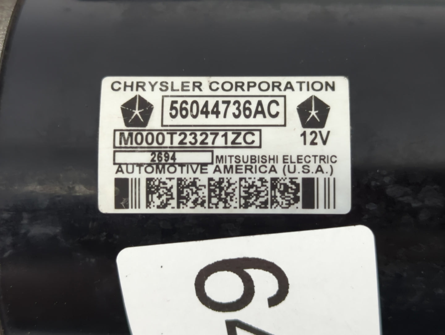 2011-2022 Ram 1500 Car Starter Motor Solenoid OEM P/N:M000T23271ZC 56044736AC Fits OEM Used Auto Parts - Oemusedautoparts1.c