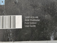 2014 Ram Promaster 1500 Owners Manual Book Guide P/N:14VF-926-AA OEM Used Auto Parts - Oemusedautoparts1.com