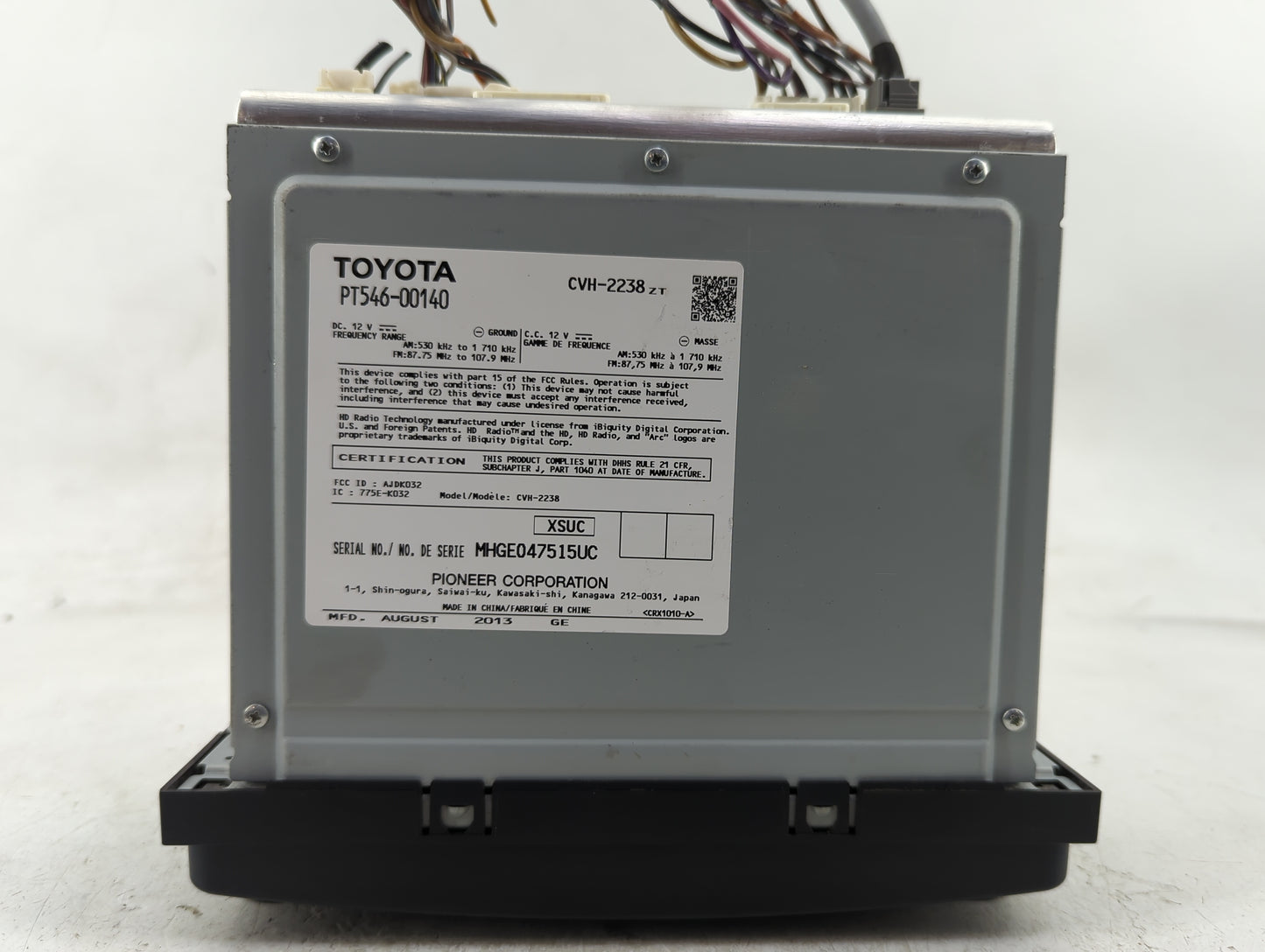 2013-2015 Scion Fr-S Radio AM FM Cd Player Receiver Replacement P/N:PT546-00140 Fits Fits 2012 2013 2014 2015 2016 OEM Used 