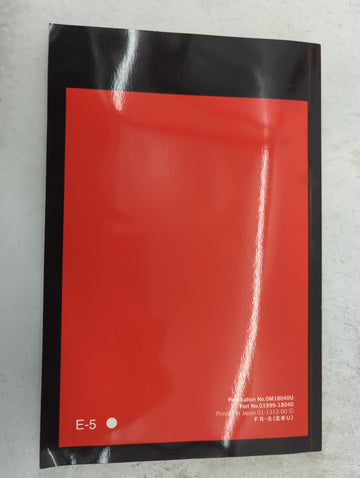 2014 Scion Fr-S Owners Manual Book Guide P/N:OM18040U 01999-18040 OEM Used Auto Parts