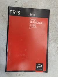 2014 Scion Fr-S Owners Manual Book Guide P/N:OM18040U 01999-18040 OEM Used Auto Parts - Oemusedautoparts1.com