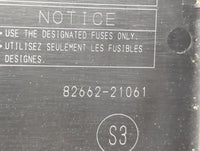 2014-2016 Scion Tc Fusebox Fuse Box Panel Relay Module P/N:82662-21061 Fits Fits 2014 2015 2016 OEM Used Auto Parts - Oemuse