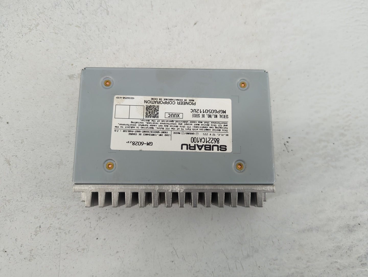 2014 Subaru Brz Radio AM FM Cd Player Receiver Replacement P/N:86221CA100 Fits OEM Used Auto Parts - Oemusedautoparts1.com