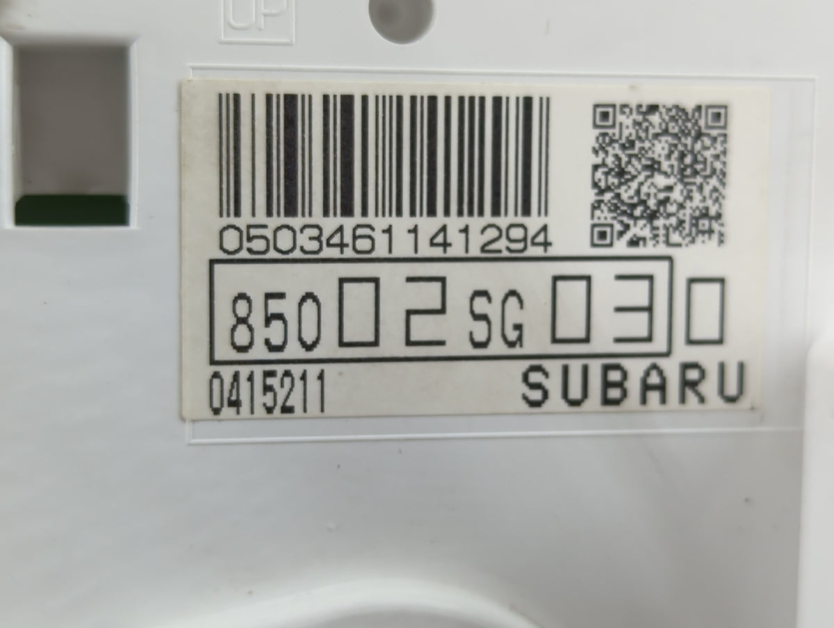 2014 Subaru Forester Instrument Cluster Speedometer Gauges P/N:85002SG030 Miles: Fits OEM Used Auto Parts - Oemusedautoparts