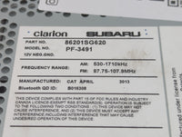 2014 Subaru Forester Radio AM FM Cd Player Receiver Replacement P/N:86201SG620 Fits OEM Used Auto Parts - Oemusedautoparts1.