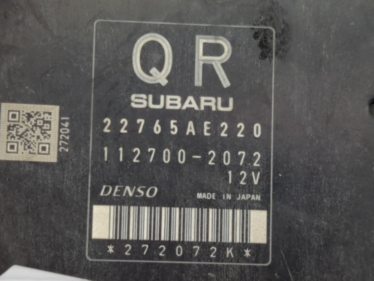 2014 Subaru Forester PCM Engine Control Computer ECU ECM PCU OEM P/N:22765AE220 112700-2072 OEM Used Auto Parts - Oemusedaut