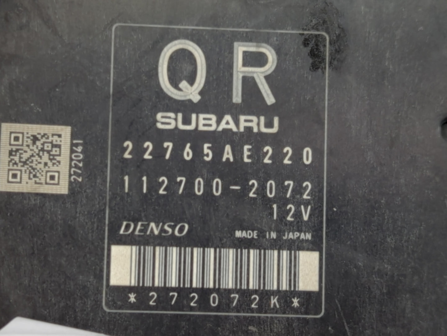 2014 Subaru Forester PCM Engine Control Computer ECU ECM PCU OEM P/N:22765AE220 112700-2072 Fits OEM Used Auto Parts - Oemus