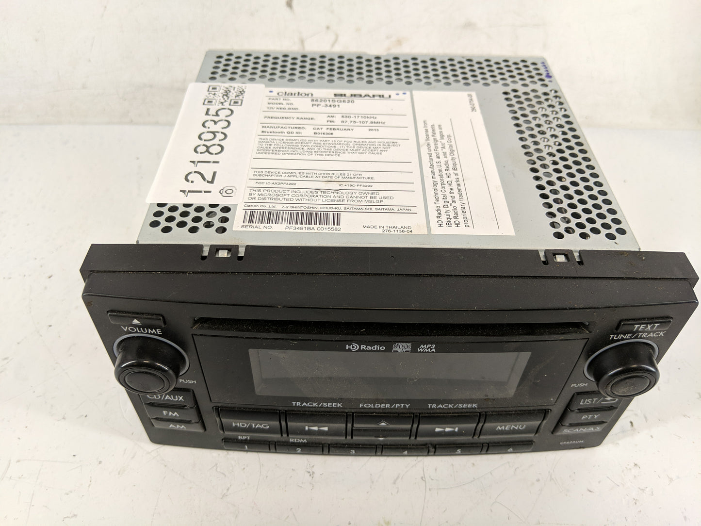 2014 Subaru Forester Radio AM FM Cd Player Receiver Replacement P/N:86201SG620 Fits OEM Used Auto Parts - Oemusedautoparts1.