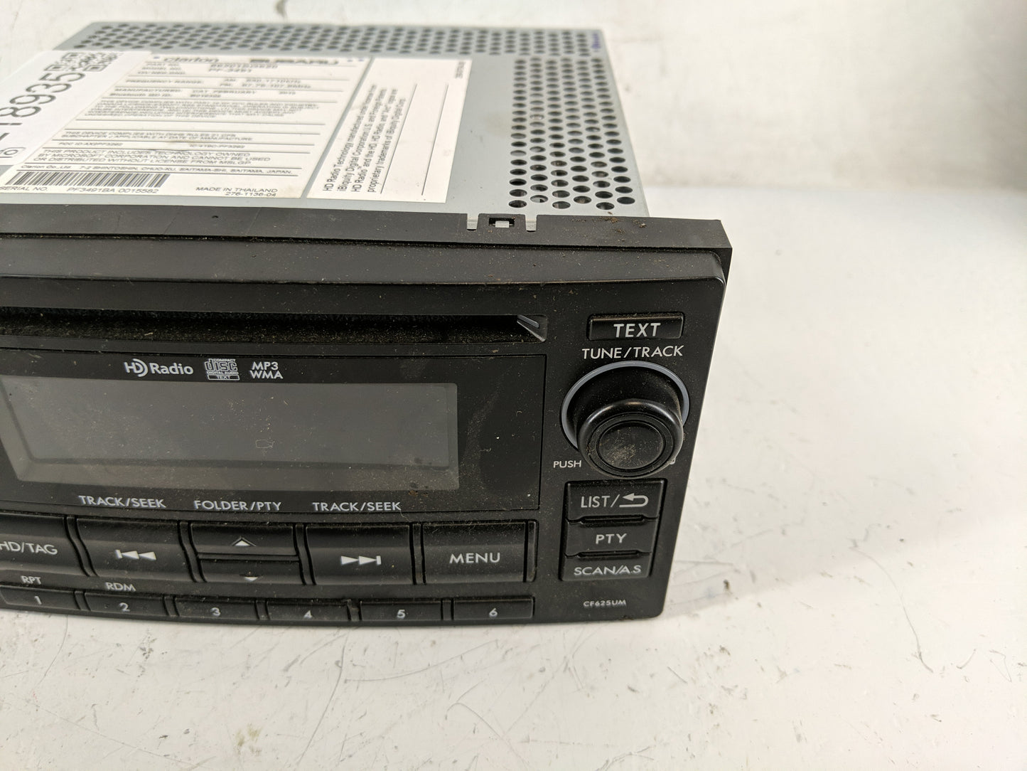 2014 Subaru Forester Radio AM FM Cd Player Receiver Replacement P/N:86201SG620 Fits OEM Used Auto Parts - Oemusedautoparts1.