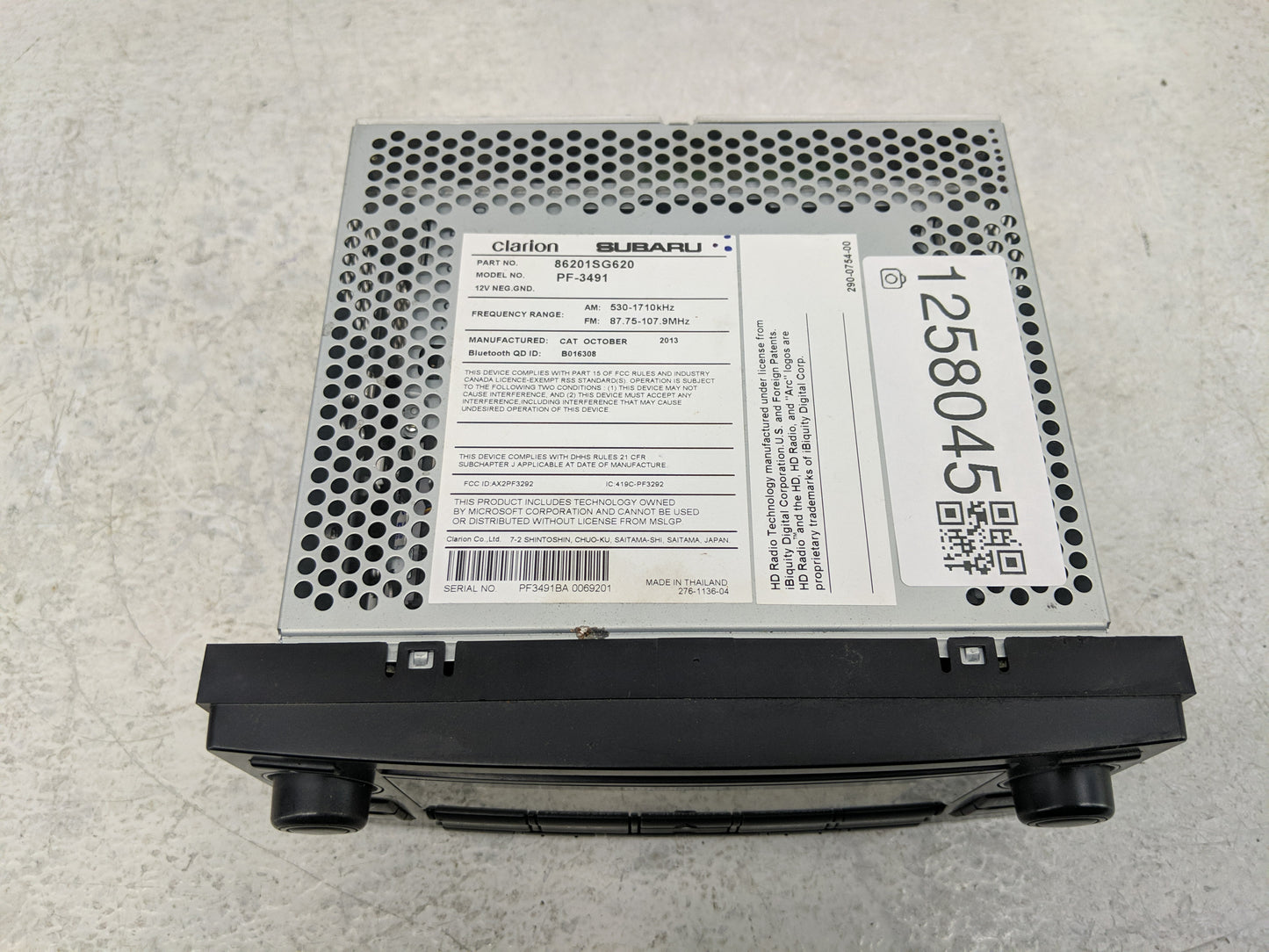 2014 Subaru Forester Radio AM FM Cd Player Receiver Replacement P/N:86201SG620 Fits OEM Used Auto Parts - Oemusedautoparts1.