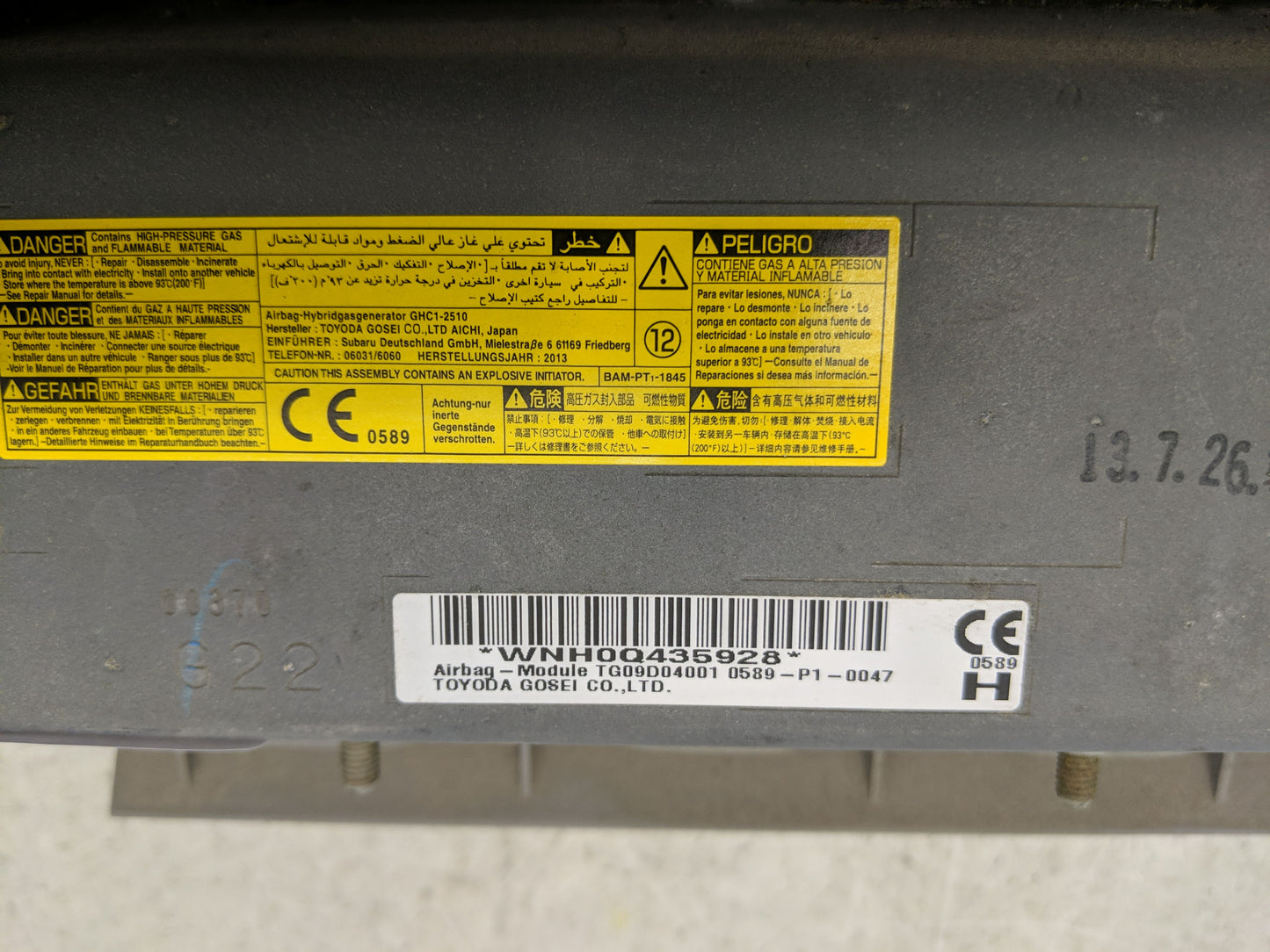 2014 Subaru Forester Air Bag Driver Left Knee OEM Fits OEM Used Auto Parts - Oemusedautoparts1.com