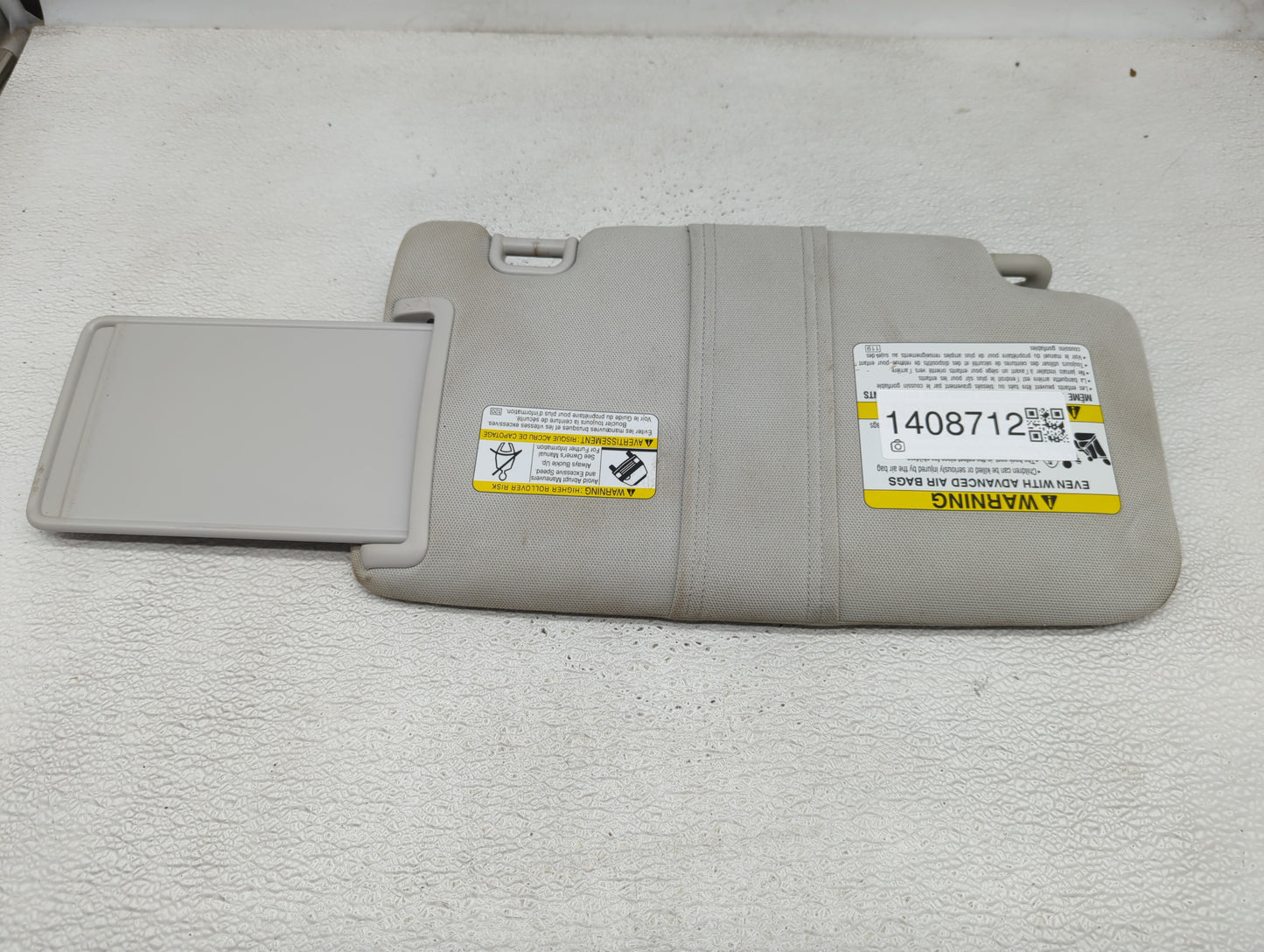 2014-2016 Subaru Forester Sun Visor Shade Replacement Passenger Right Mirror Fits Fits 2014 2015 2016 OEM Used Auto Parts - 