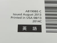 2014 Subaru Forester Owners Manual Book Guide P/N:A8190BE-C MSASM1403A OEM Used Auto Parts - Oemusedautoparts1.com