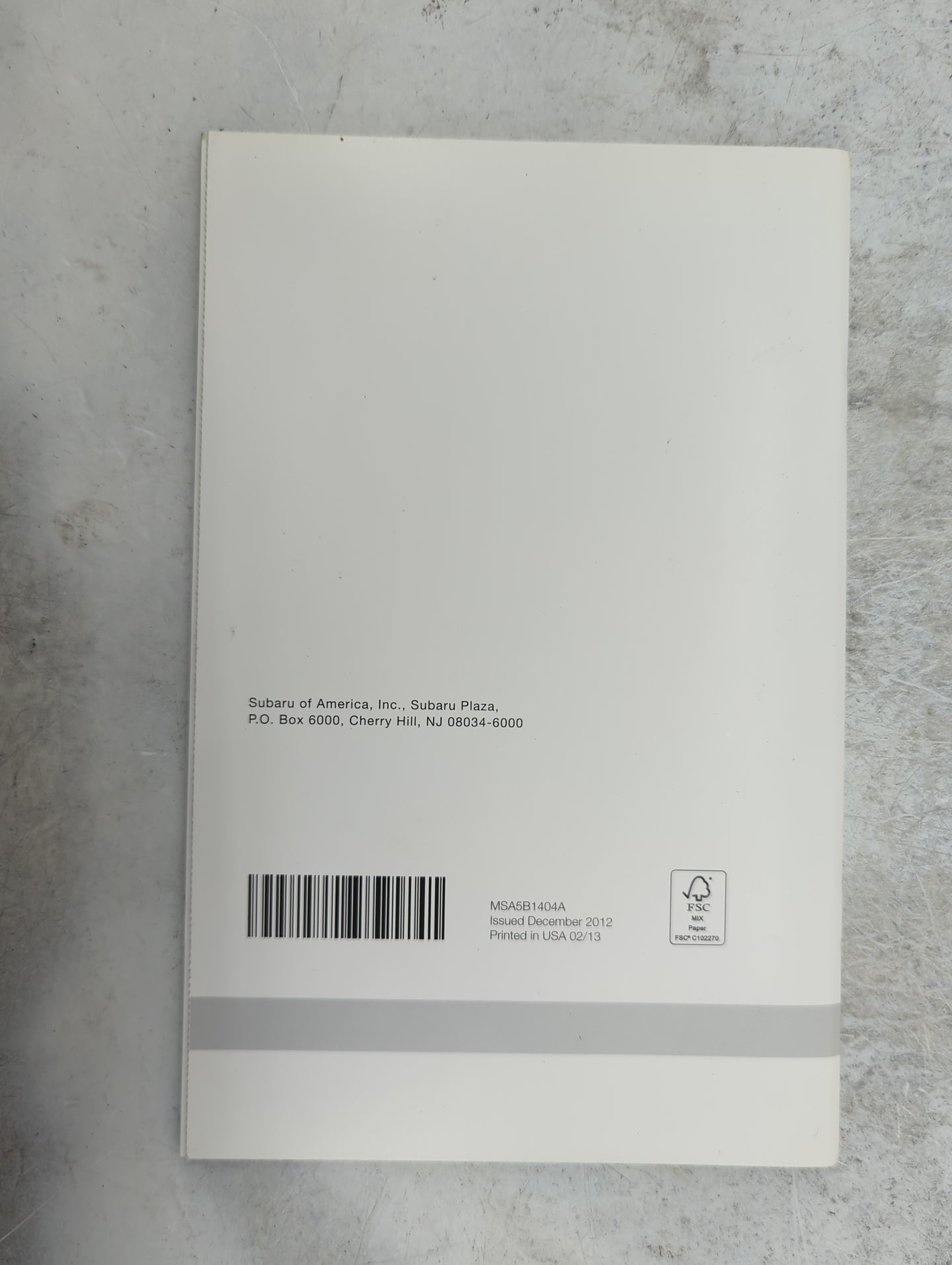 2014 Subaru Forester Owners Manual Book Guide P/N:A8190BE-C MSA5B1404A OEM Used Auto Parts - Oemusedautoparts1.com