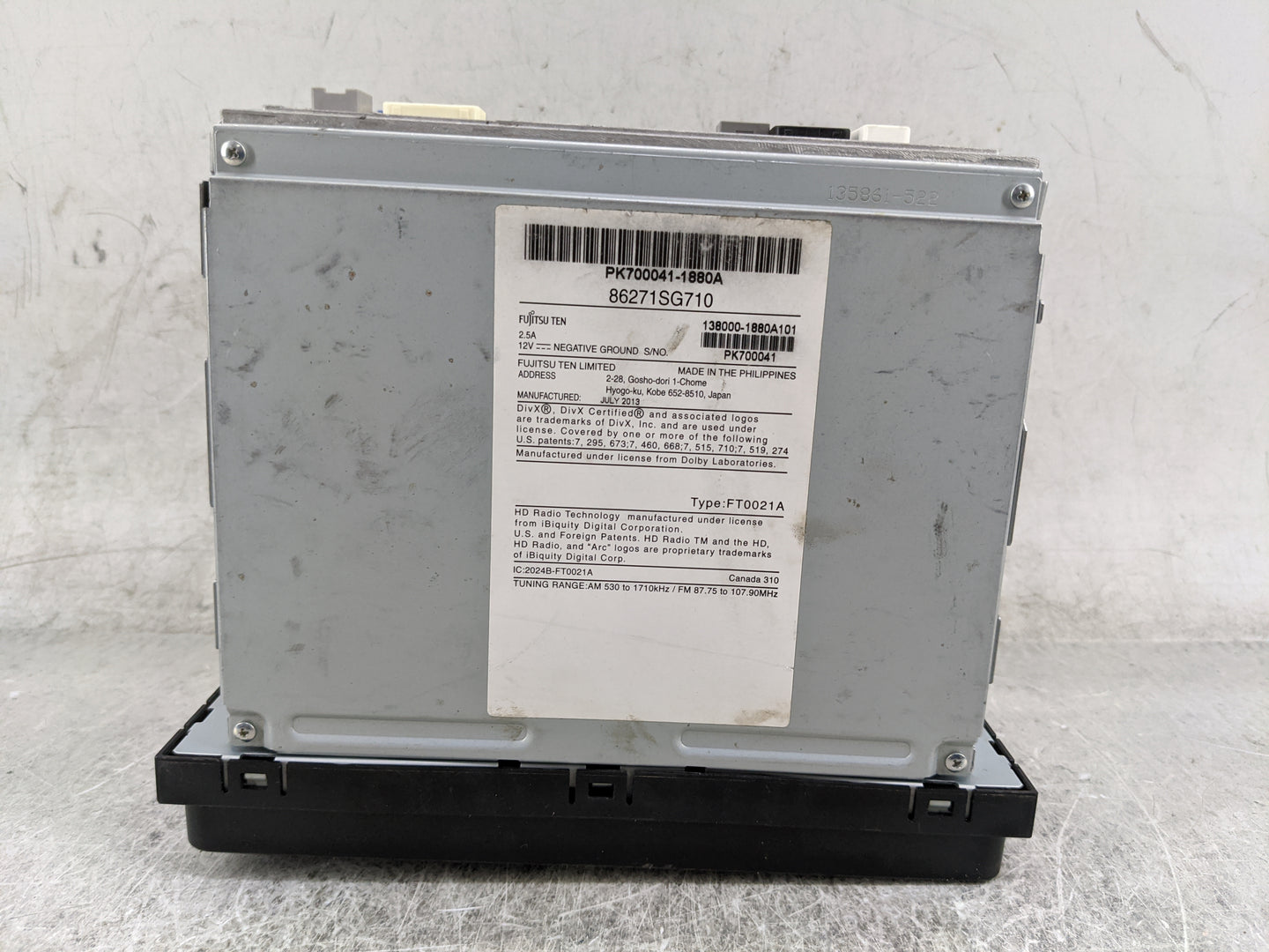 2014 Subaru Forester Radio AM FM Cd Player Receiver Replacement P/N:PK700041-1880A 86271SG710, 138000-1880A101, PK700041 Fit