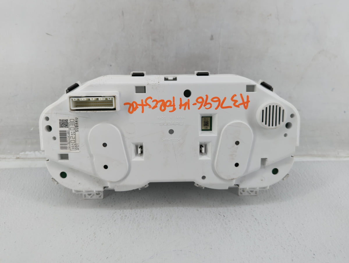 2014 Subaru Forester Instrument Cluster Speedometer Gauges P/N:85002SG030 Miles: Fits OEM Used Auto Parts - Oemusedautoparts