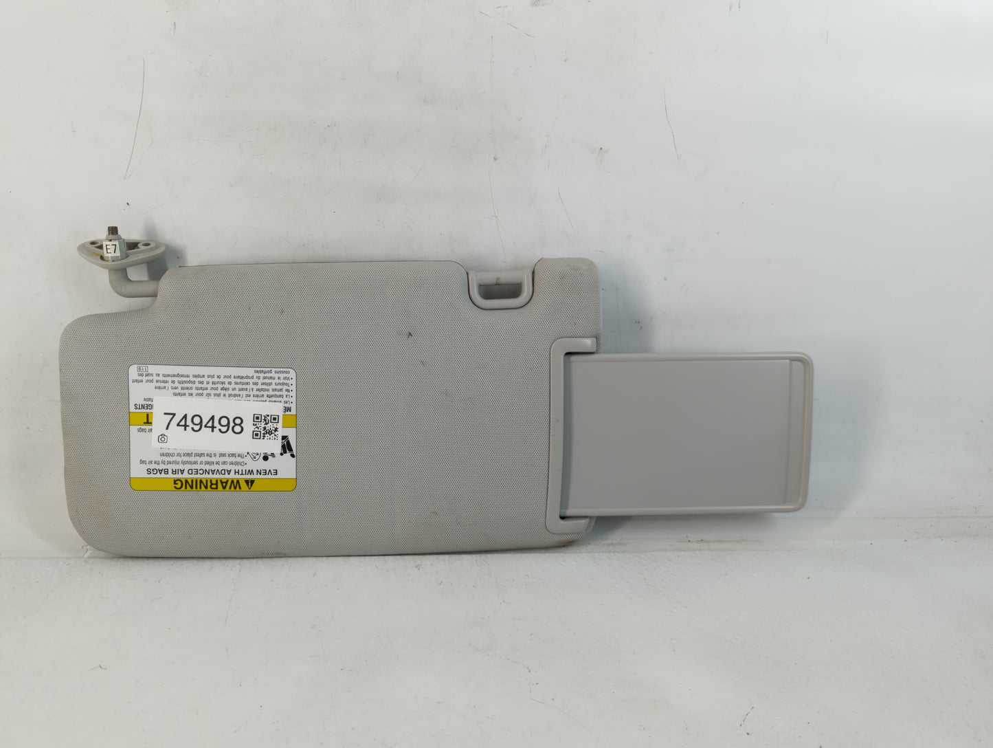 2014 Subaru Forester Sun Visor Shade Replacement Passenger Right Mirror Fits OEM Used Auto Parts - Oemusedautoparts1.com