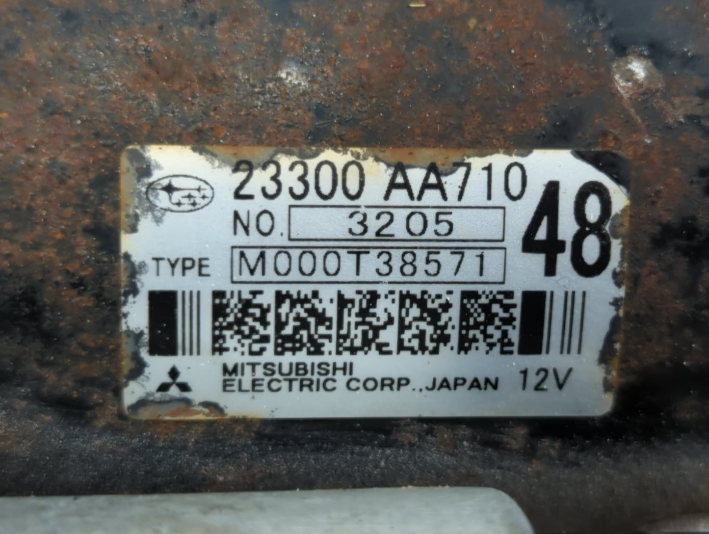 2014-2018 Subaru Forester Car Starter Motor Solenoid OEM P/N:23300 AA710 Fits OEM Used Auto Parts - Oemusedautoparts1.com