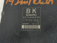 2014 Subaru Impreza PCM Engine Control Computer ECU ECM PCU OEM P/N:22765AG030 Fits OEM Used Auto Parts - Oemusedautoparts1.
