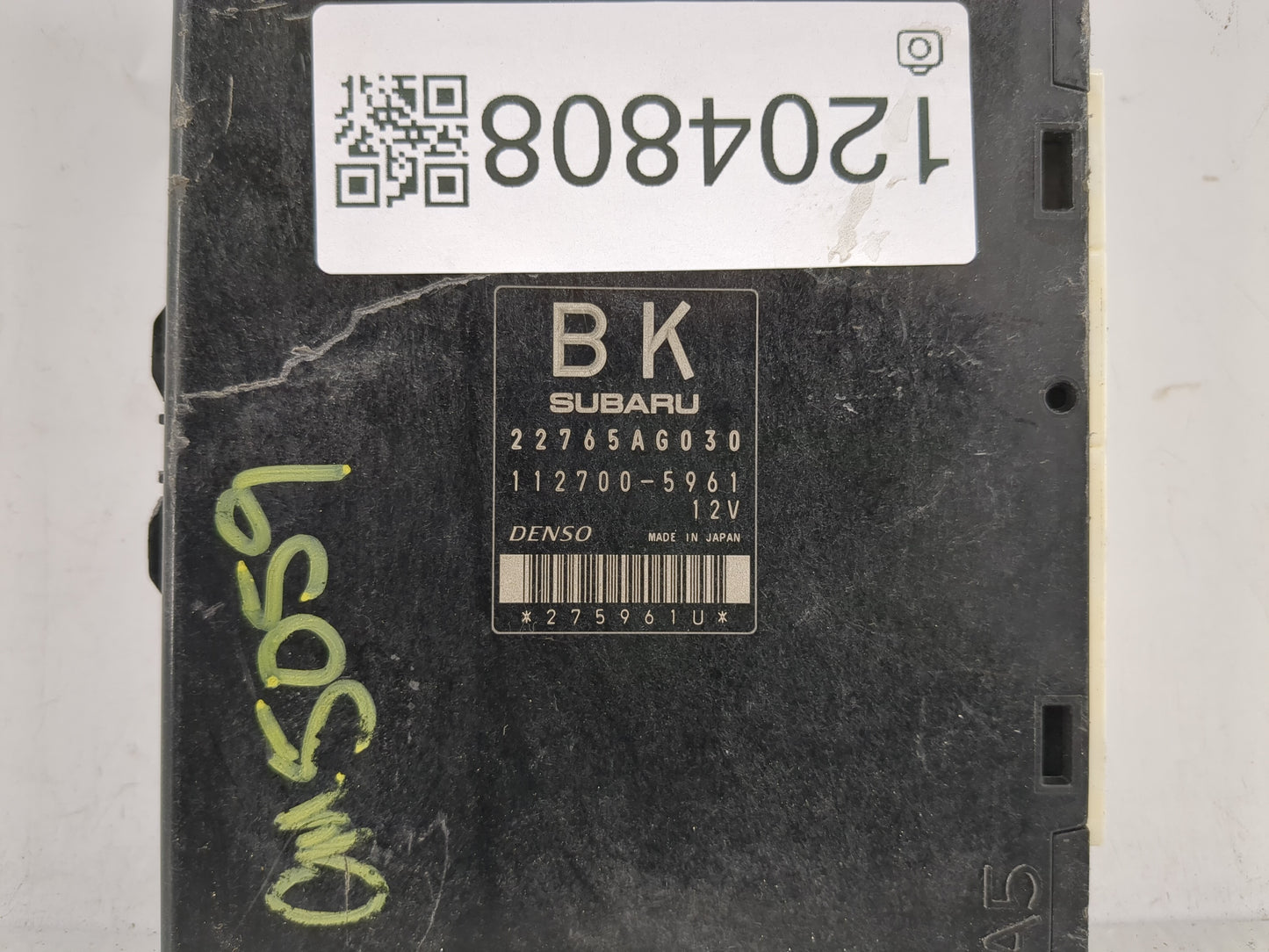 2014 Subaru Impreza PCM Engine Control Computer ECU ECM PCU OEM P/N:112700-5961 Fits OEM Used Auto Parts - Oemusedautoparts1