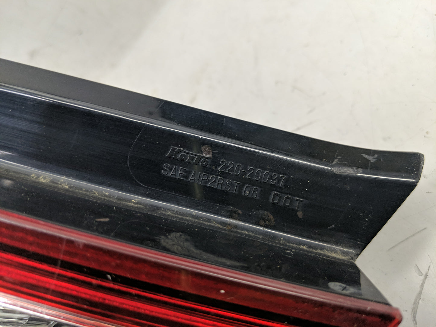 2012-2016 Subaru Impreza Tail Light Assembly Passenger Right OEM P/N:220-20037 Fits Fits 2012 2013 2014 2015 2016 OEM Used A