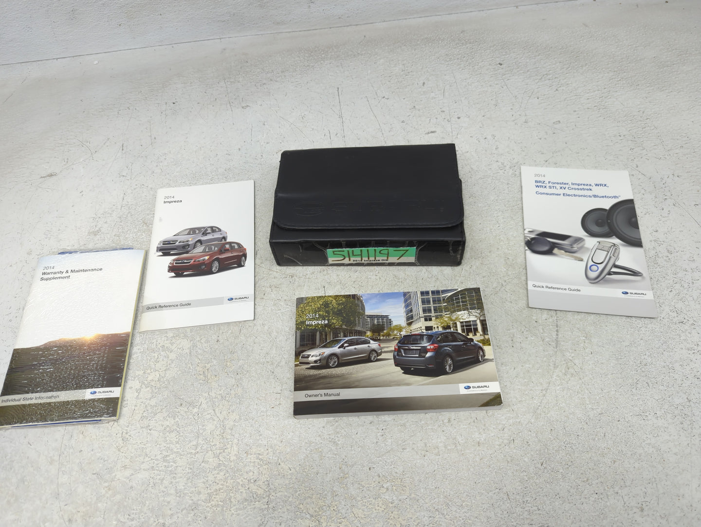 2014 Subaru Impreza Owners Manual Book Guide P/N:A1170BE-B OEM Used Auto Parts - Oemusedautoparts1.com