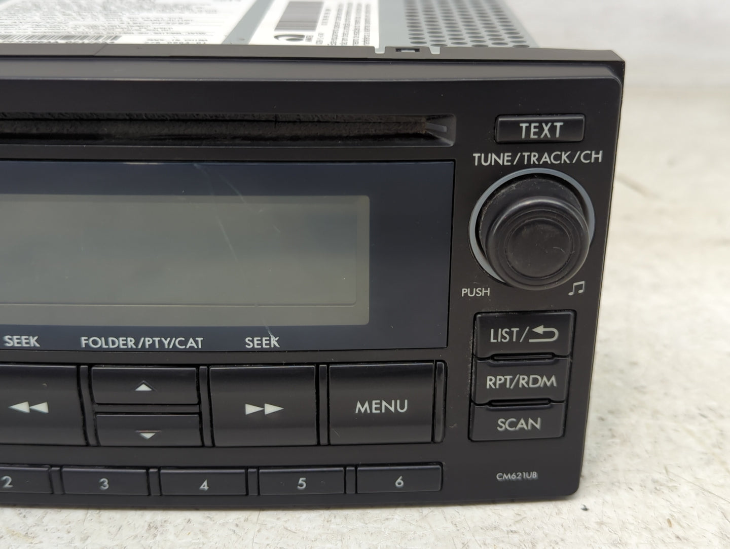 2014 Subaru Impreza Radio AM FM Cd Player Receiver Replacement P/N:86201FJ620 Fits OEM Used Auto Parts - Oemusedautoparts1.c