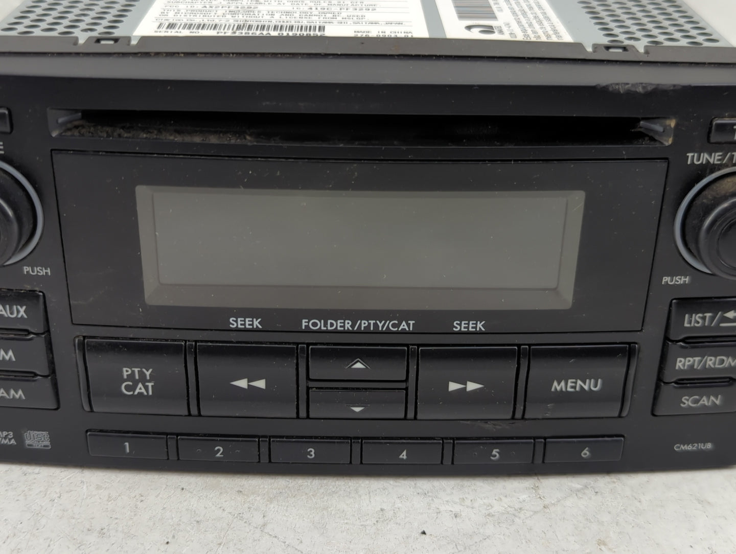 2012-2014 Subaru Impreza Radio AM FM Cd Player Receiver Replacement P/N:86201FJ620 PF-3386A-A, AX2PF3292 Fits Fits 2012 2013