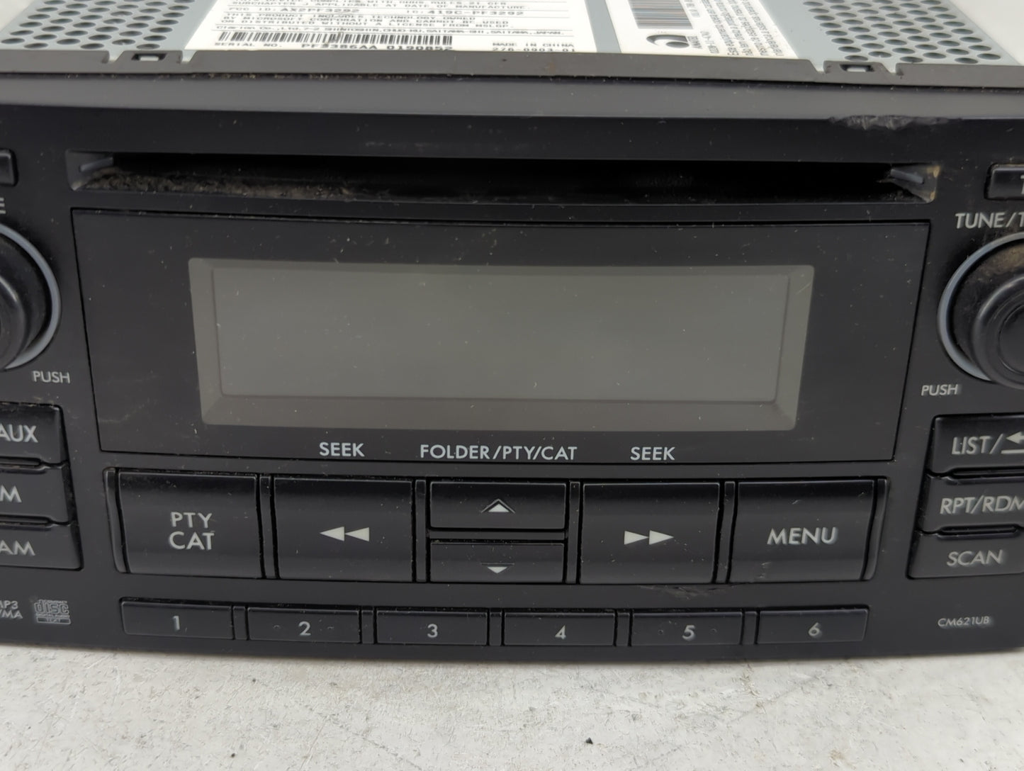2012-2014 Subaru Impreza Radio AM FM Cd Player Receiver Replacement P/N:86201FJ620 PF-3386A-A, AX2PF3292 Fits Fits 2012 2013