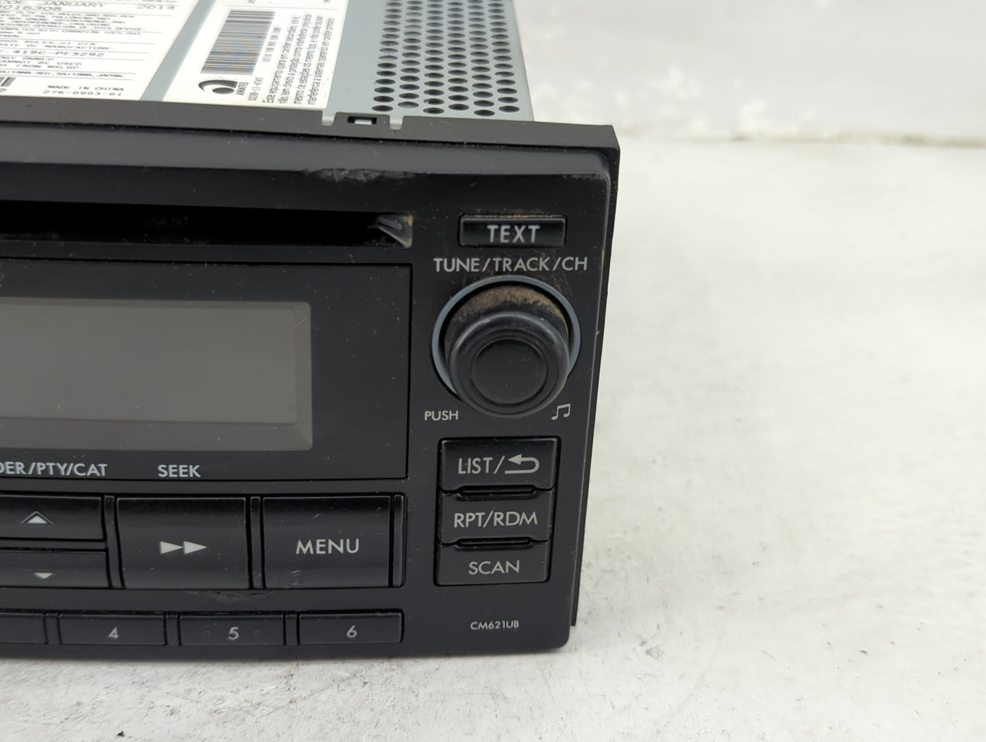 2012-2014 Subaru Impreza Radio AM FM Cd Player Receiver Replacement P/N:86201FJ620 PF-3386A-A, AX2PF3292 Fits Fits 2012 2013