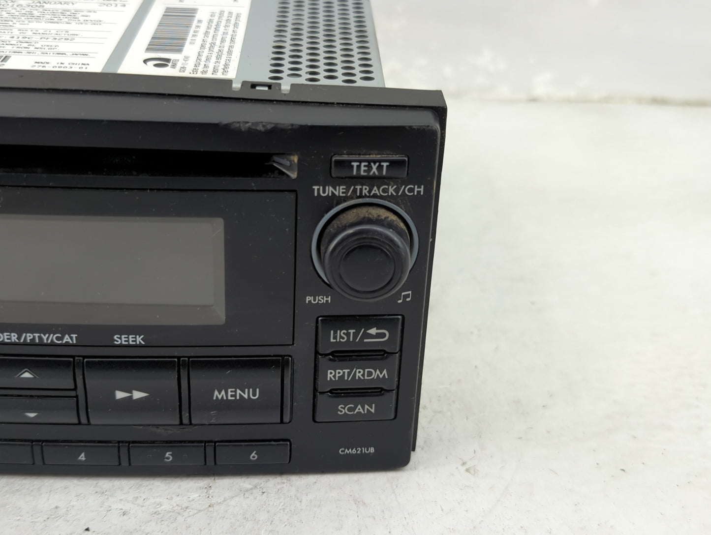 2012-2014 Subaru Impreza Radio AM FM Cd Player Receiver Replacement P/N:86201FJ620 PF-3386A-A, AX2PF3292 Fits Fits 2012 2013