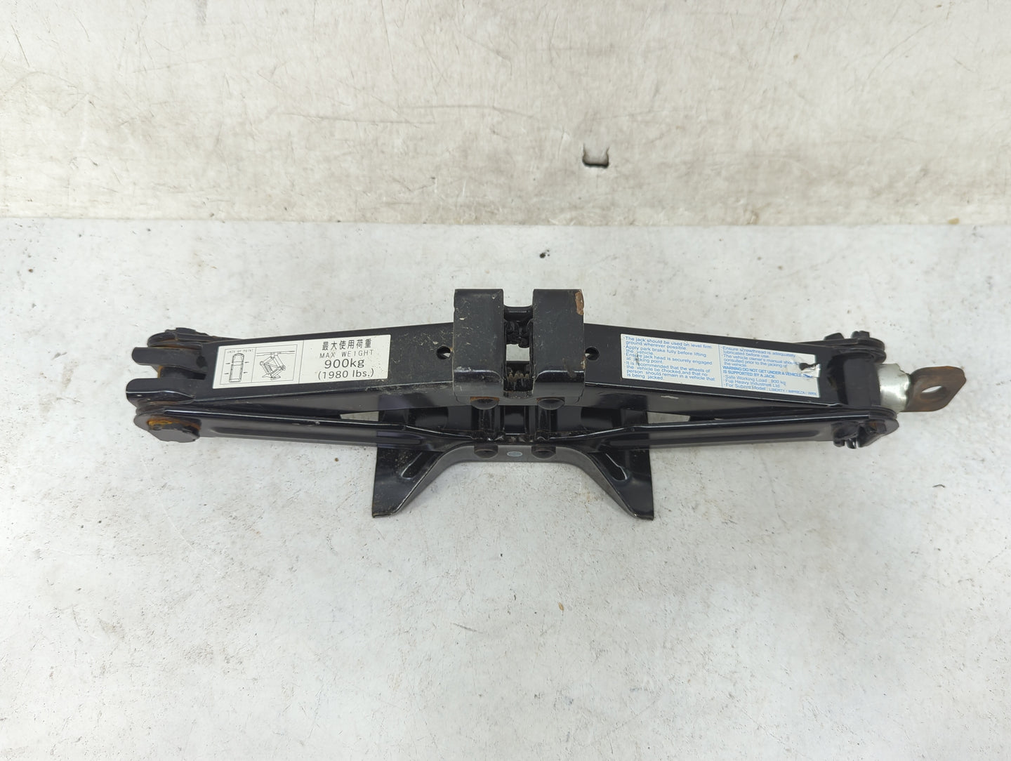 2014 Subaru Impreza Spare Scissor Car Jack Black - Oemusedautoparts1.com