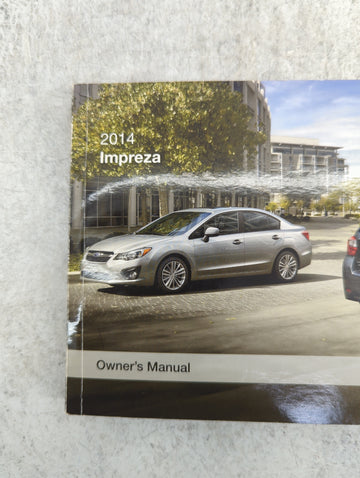 2014 Subaru Impreza Owners Manual Book Guide P/N:A1170BE-A MSA5M1413A OEM Used Auto Parts