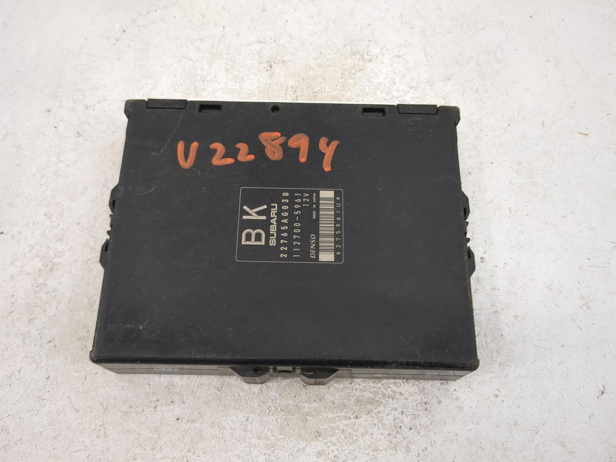 2014 Subaru Impreza PCM Engine Control Computer ECU ECM PCU OEM P/N:22765AG030 112700-5961 Fits OEM Used Auto Parts - Oemuse