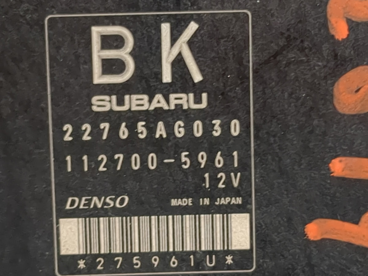2014 Subaru Impreza PCM Engine Control Computer ECU ECM PCU OEM P/N:22765AG030 112700-5961 Fits OEM Used Auto Parts - Oemuse