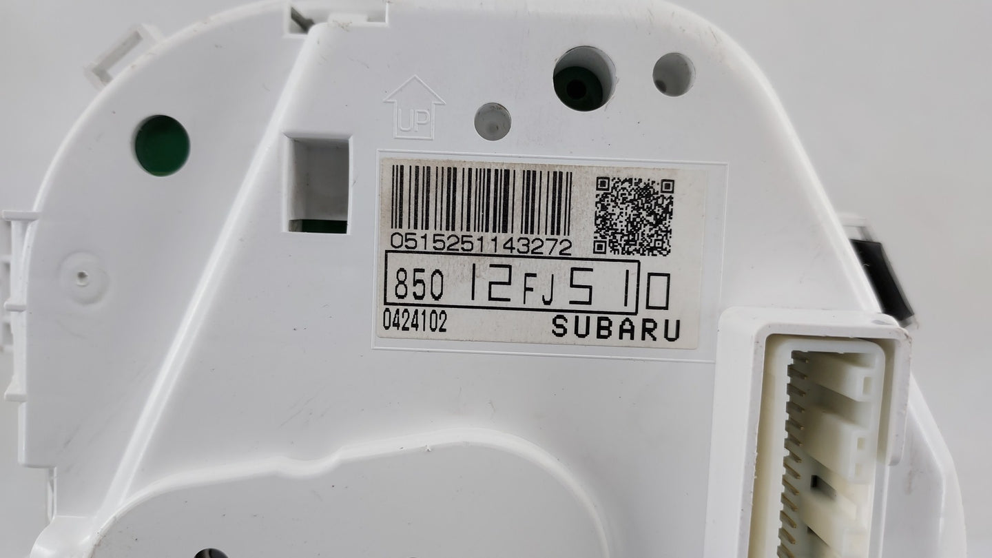 2014 Subaru Impreza Instrument Cluster Speedometer Gauges P/N:85012FJ510 Fits OEM Used Auto Parts - Oemusedautoparts1.com