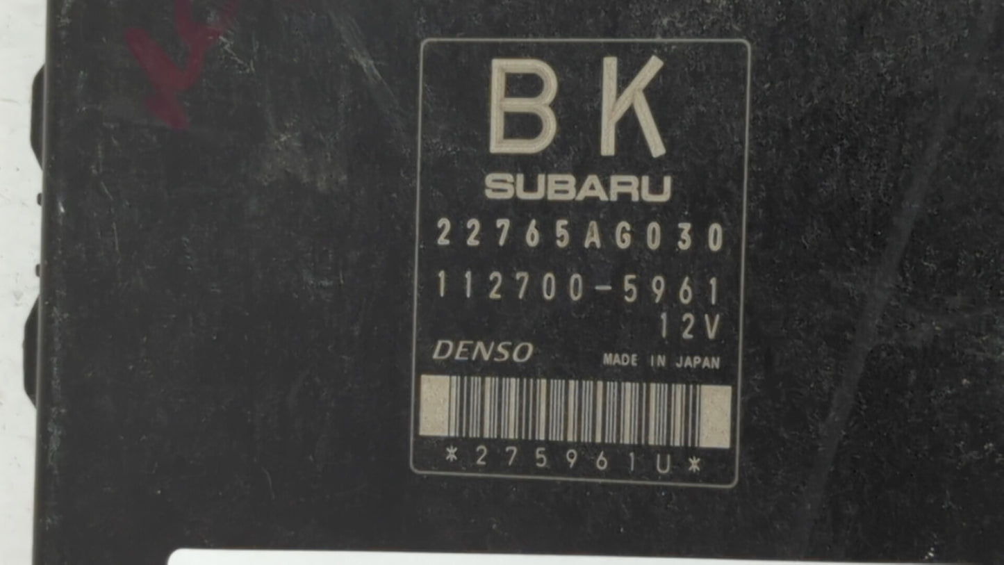 2014 Subaru Impreza PCM Engine Control Computer ECU ECM PCU OEM P/N:22765AG030 Fits OEM Used Auto Parts - Oemusedautoparts1.