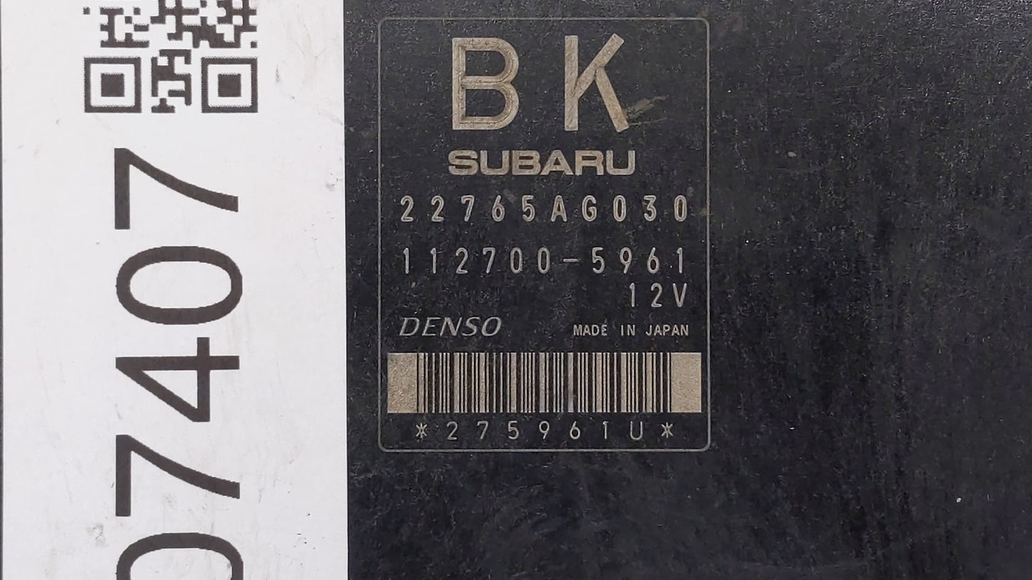2014 Subaru Impreza PCM Engine Control Computer ECU ECM PCU OEM P/N:22765AG030 Fits OEM Used Auto Parts - Oemusedautoparts1.
