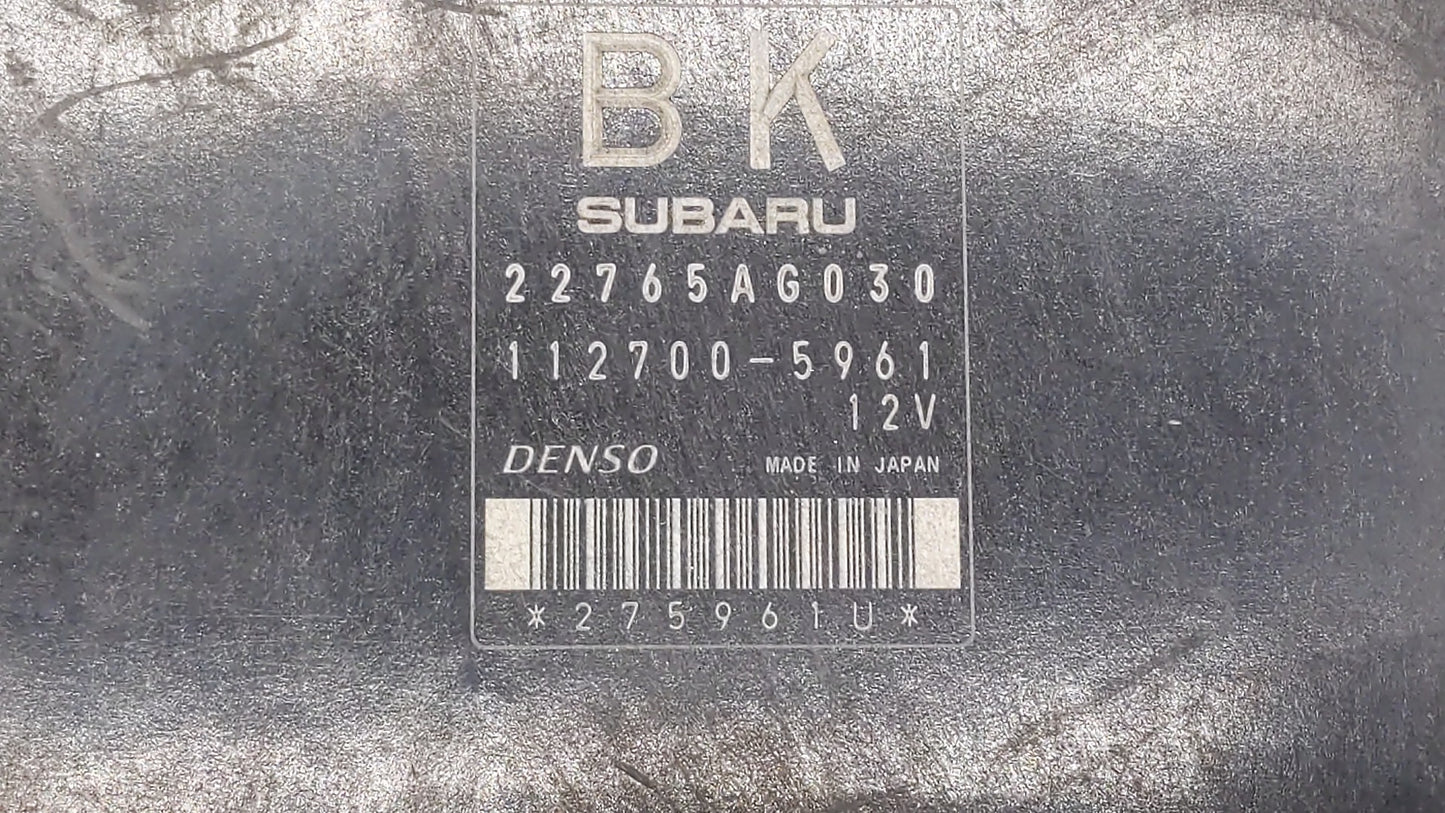 2014 Subaru Impreza PCM Engine Control Computer ECU ECM PCU OEM P/N:22765AG030 Fits OEM Used Auto Parts - Oemusedautoparts1.