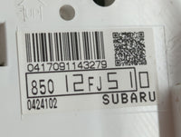 2014 Subaru Impreza Instrument Cluster Speedometer Gauges P/N:85012FJ510 Fits OEM Used Auto Parts - Oemusedautoparts1.com