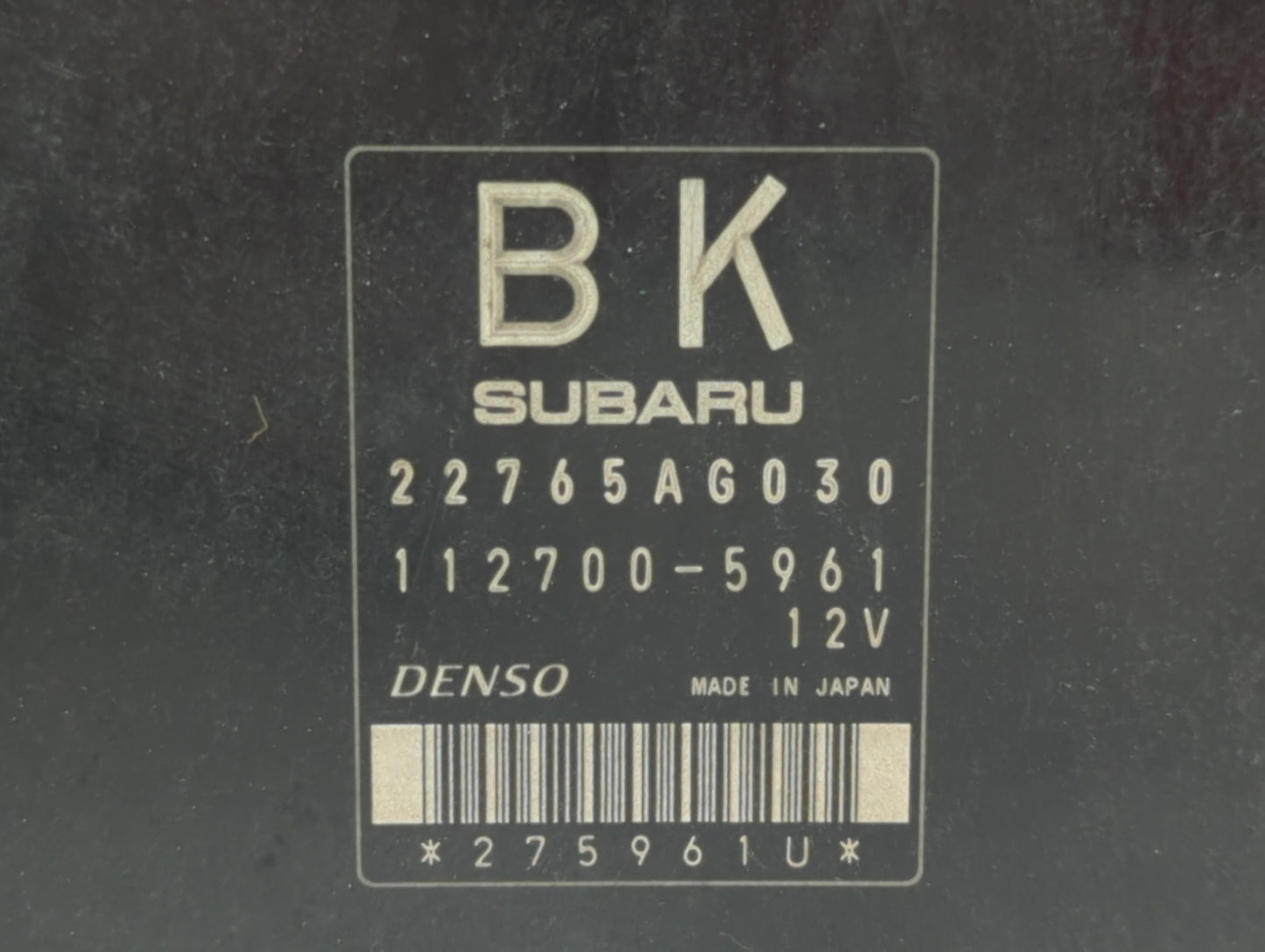 2014 Subaru Impreza PCM Engine Control Computer ECU ECM PCU OEM P/N:22765AG030 22765AG031 Fits OEM Used Auto Parts - Oemused