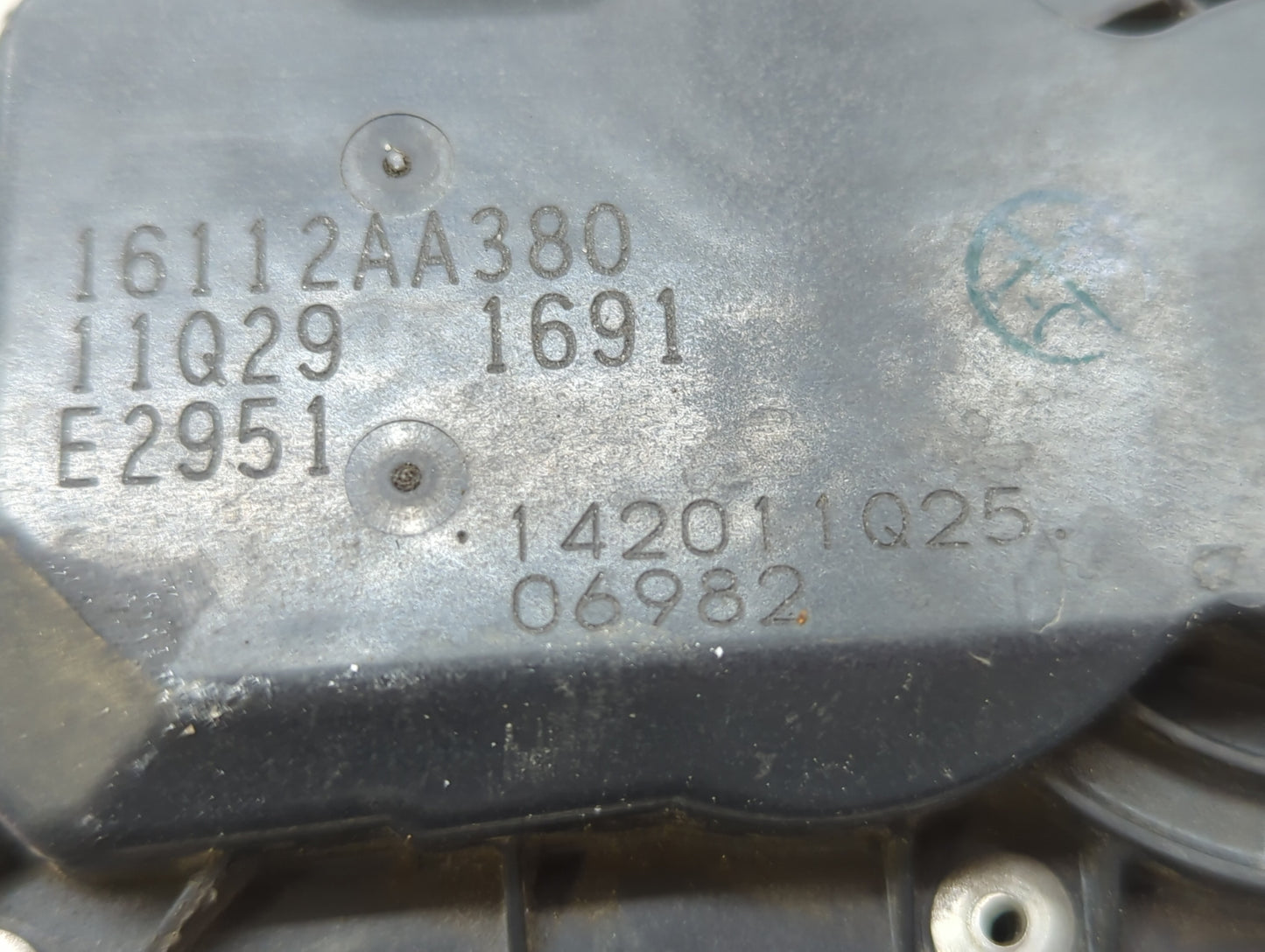 2012-2016 Subaru Impreza Throttle Body P/N:16112AA380 Fits Fits 2011 2012 2013 2014 2015 2016 2017 2018 OEM Used Auto Parts 