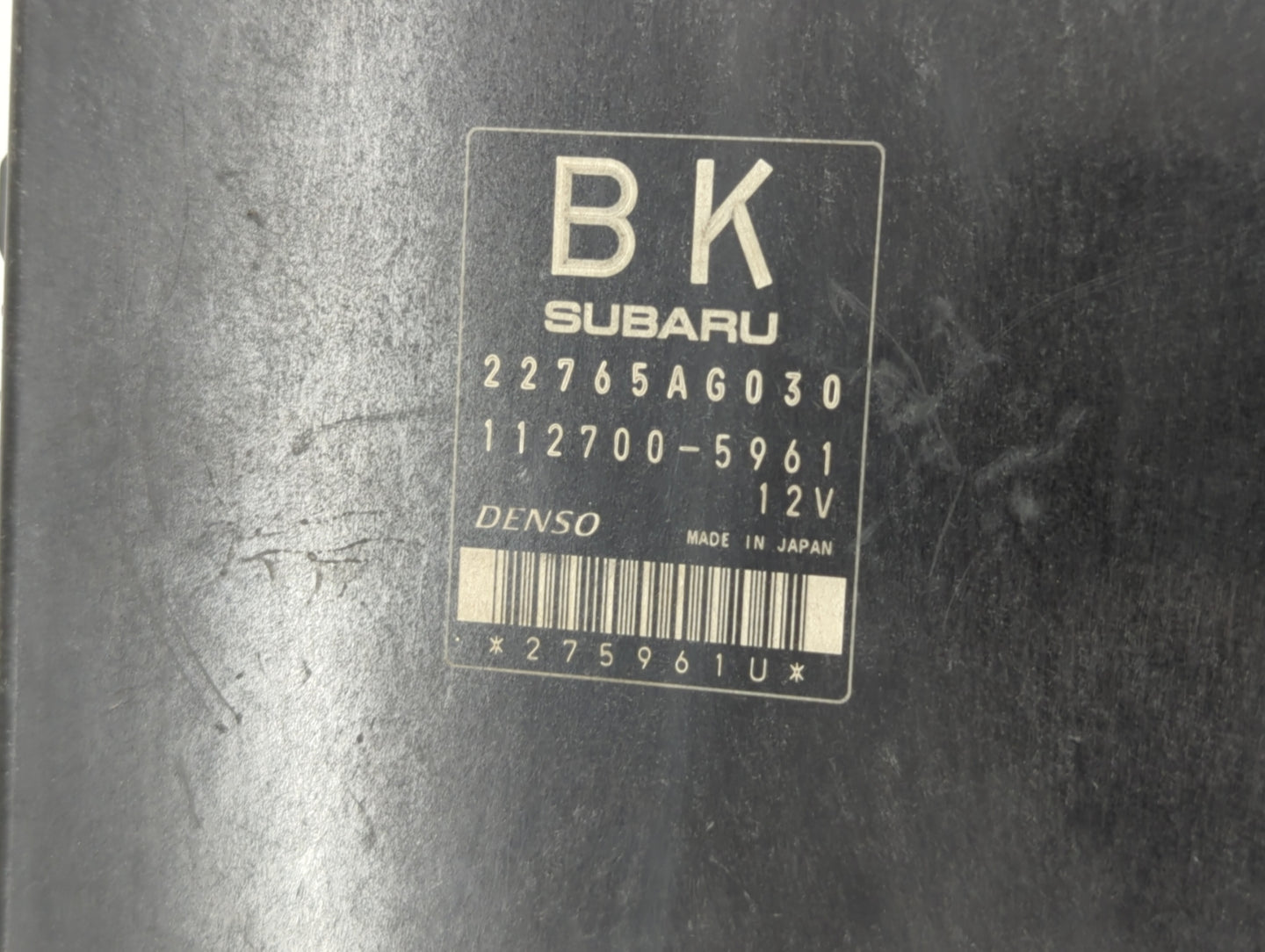 2014 Subaru Impreza PCM Engine Control Computer ECU ECM PCU OEM P/N:112700-5961 22765AG030 Fits OEM Used Auto Parts - Oemuse